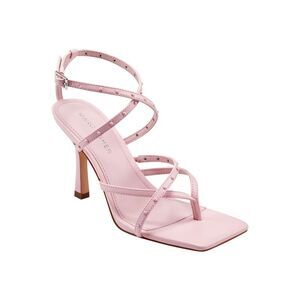 NWT MARC FISHER Womens Pink Tonal Studs Strap Bossi Stiletto Thong Sandals 8 M